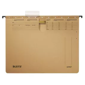   Függőmappa, gyorsfűzős, karton, A4, LEITZ "Alpha", natúr