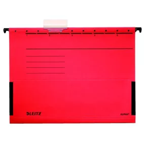   Függőmappa, oldalvédelemmel, karton, A4, LEITZ "Alpha", piros