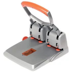   Lyukasztó, nagyteljesítményű, négylyukú, 150 lap, RAPID "HDC150/4 Supreme", ezüst/narancs