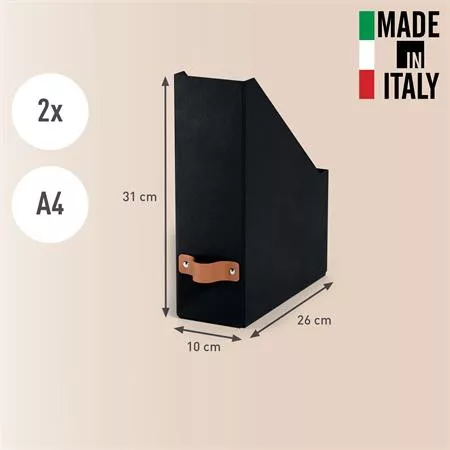 Iratpapucs, karton, 100 mm, LEITZ "Puro", fekete