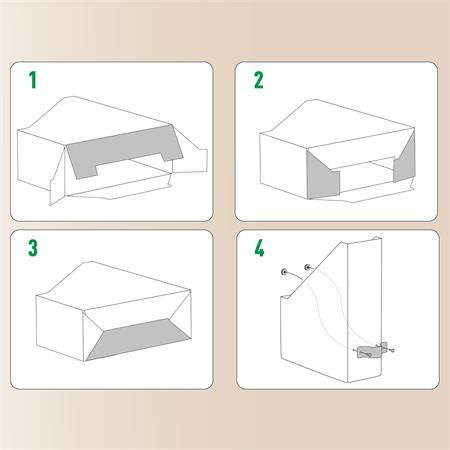 Iratpapucs, karton, 100 mm, LEITZ "Puro", fekete
