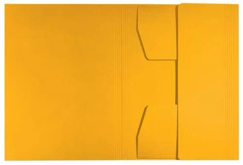 Pólyás dosszié, karton, A4, LEITZ "Recycle", sárga