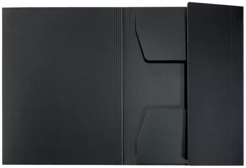 Pólyás dosszié, karton, A4, LEITZ "Recycle", fekete