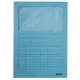 Mappa, ablakos, karton, A4, LEITZ, világoskék