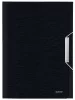 Harmonikamappa, A4, PP, 6 rekeszes, LEITZ "Style", szaténfekete