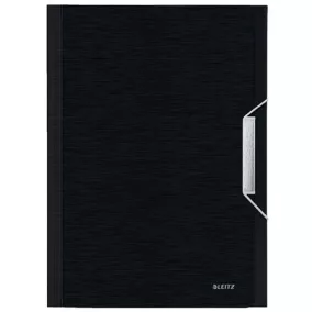   Harmonikamappa, A4, PP, 6 rekeszes, LEITZ "Style", szaténfekete