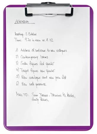 Felírótábla, A4, LEITZ "Wow", lila