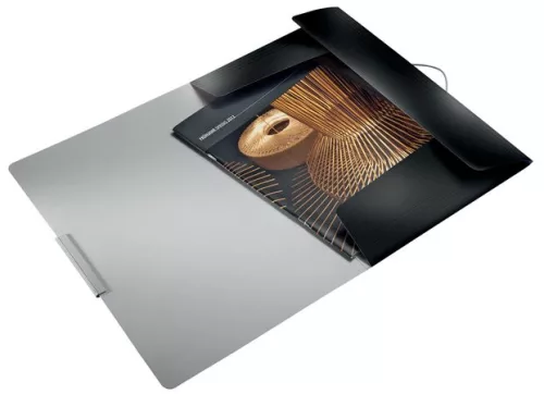 Gumis mappa, PP, A4, LEITZ "Style", szaténfekete