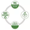 Genotherm, felül és belső oldalon nyitott, A4, PP, 140 mikron, narancsos felület, LEITZ "Recycle"