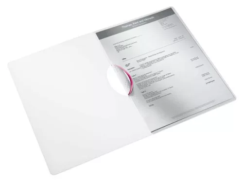 Gyorsfűző, klipes, PP, A4, LEITZ "Wow ColorClip" rózsaszín