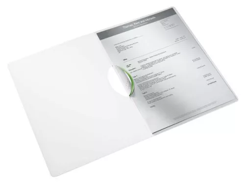 Gyorsfűző, klipes, PP, A4, LEITZ "Wow ColorClip", zöld