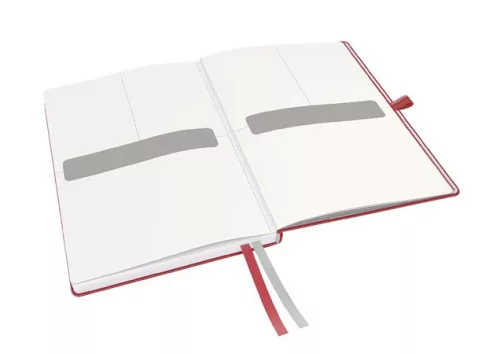 Jegyzetfüzet, exkluzív, A5, kockás, 80 lap, keményfedeles, LEITZ "Complete", piros