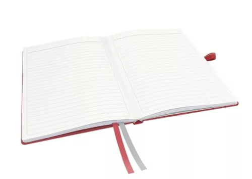 Jegyzetfüzet, exkluzív, A5, vonalas, 80 lap, keményfedeles, LEITZ "Complete", piros