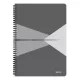 Spirálfüzet, A4, kockás, 90 lap, PP borító, LEITZ "Office", szürke