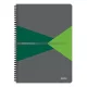 Spirálfüzet, A4, vonalas, 90 lap, PP borító, LEITZ "Office", szürke-zöld