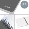 Spirálfüzet, A4, vonalas, 90 lap, PP borító, LEITZ "Office", szürke-zöld