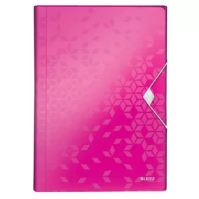   Harmonikamappa, A4, PP, 6 rekeszes, LEITZ "Wow", rózsaszín