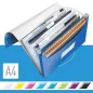   Harmonikamappa, A4, PP, 6 rekeszes, LEITZ "Wow", kék