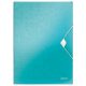 Gumis mappa, PP, A4, LEITZ "Wow", jégkék