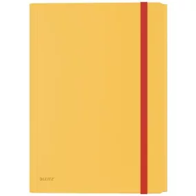   Gumis mappa, extra tasakkal, PP, A4, LEITZ "Cosy" melegsárga