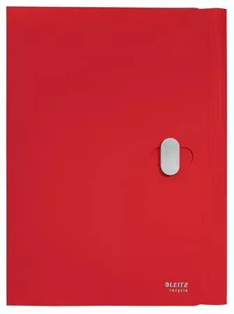 Iratvédő mappa, 11 mm, PP, A4, LEITZ "Recycle", piros