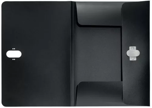 Iratvédő mappa, 11 mm, PP, A4, LEITZ "Recycle", fekete