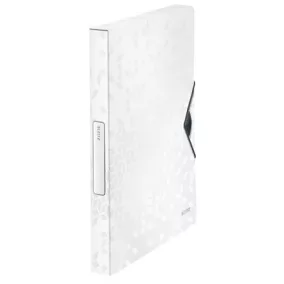   Gumis mappa, 30 mm, PP, A4, LEITZ "Wow Jumbo", fehér