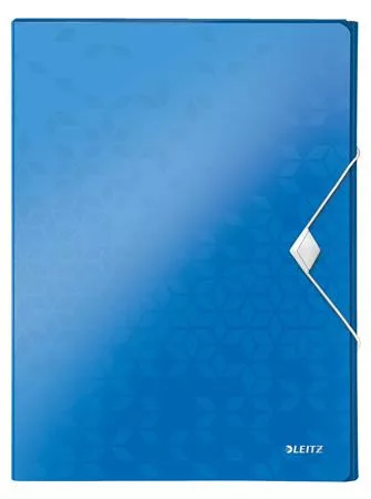 Gumis mappa, 30 mm, PP, A4, LEITZ "Wow Jumbo", kék
