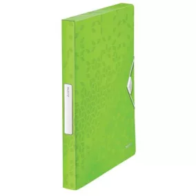   Gumis mappa, 30 mm, PP, A4, LEITZ "Wow Jumbo", zöld