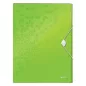   Gumis mappa, 30 mm, PP, A4, LEITZ "Wow Jumbo", zöld