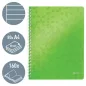   Spirálfüzet, A4, vonalas, 80 lap, LEITZ "Wow", zöld