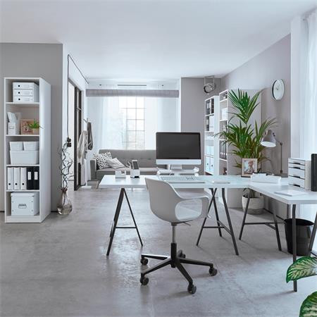 Spirálfüzet, A5, vonalas, 80 lap, LEITZ "Wow", fehér