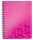 Spirálfüzet, A5, vonalas, 80 lap, LEITZ "Wow", rózsaszín