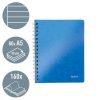 Spirálfüzet, A5, vonalas, 80 lap, LEITZ "Wow", kék