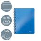  Spirálfüzet, A5, vonalas, 80 lap, LEITZ "Wow", kék