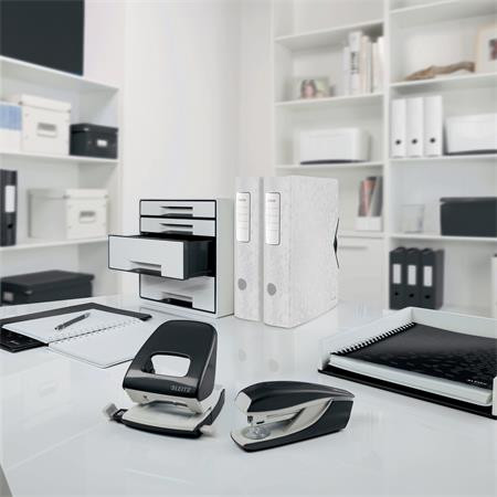 Spirálfüzet, A5, vonalas, 80 lap, LEITZ "Wow", fekete