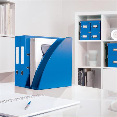 Spirálfüzet, A5, kockás, 80 lap, LEITZ "Wow", kék