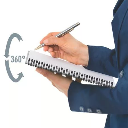 Spirálfüzet, A4, kockás, 90 lap, laminált karton borító, LEITZ "Office", szürke