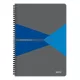 Spirálfüzet, A4, vonalas, 90 lap, laminált karton borító, LEITZ "Office", szürke-kék