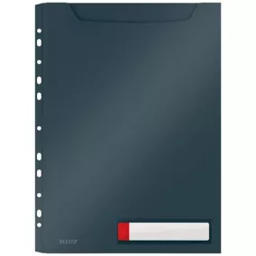   Genotherm, lefűzhető, A4 maxi, LEITZ "Cosy Privacy", bársonyszürke