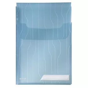   Genotherm, lefűzhető, A4, 200 mikron, füllel, LEITZ "CombiFile Jumbo", kék