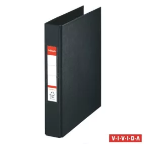   Gyűrűs könyv, 2 gyűrű, 42 mm, A5, PP, ESSELTE "Standard", Vivida fekete