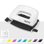  Lyukasztó, kétlyukú, 10 lap, fém, mini, LEITZ "Nexxt Wow", fehér