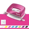 Lyukasztó, kétlyukú, 10 lap, fém, mini, LEITZ "Nexxt Wow", rózsaszín