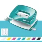   Lyukasztó, kétlyukú, 10 lap, fém, mini, LEITZ "Nexxt Wow", jégkék