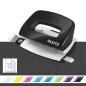   Lyukasztó, kétlyukú, 10 lap, fém, mini, LEITZ "Nexxt Wow", fekete