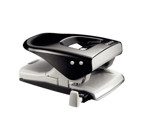 Lyukasztó, kétlyukú, 40 lap, LEITZ " Nexxt 5138", fekete