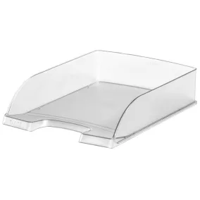   Irattálca, műanyag, LEITZ "Plus", áttetsző fehér