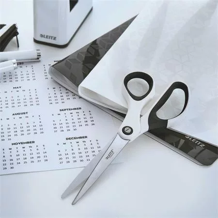 Olló, irodai, 20,5 cm, LEITZ "Wow Titán", fehér