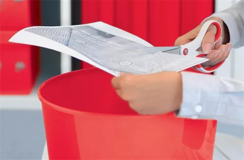 Olló, irodai, 20,5 cm, LEITZ "Wow Titán", piros